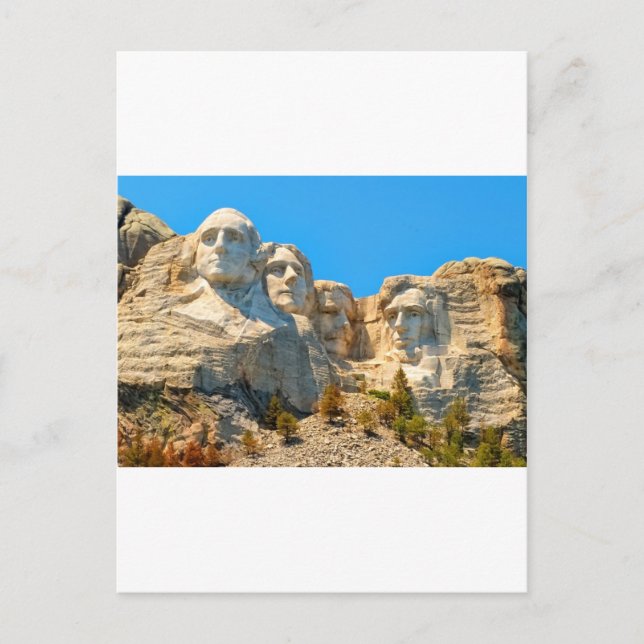 Den Mount Rushmore klassikern beskådar Vykort (Framsida)