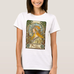 Den Mucha art nouveauT-tröja - Zodiac - La putsar Tröja