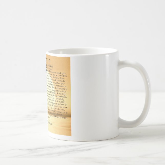 Den Mug=Daily för Desideratadiktkaffe Kaffemugg (Höger)
