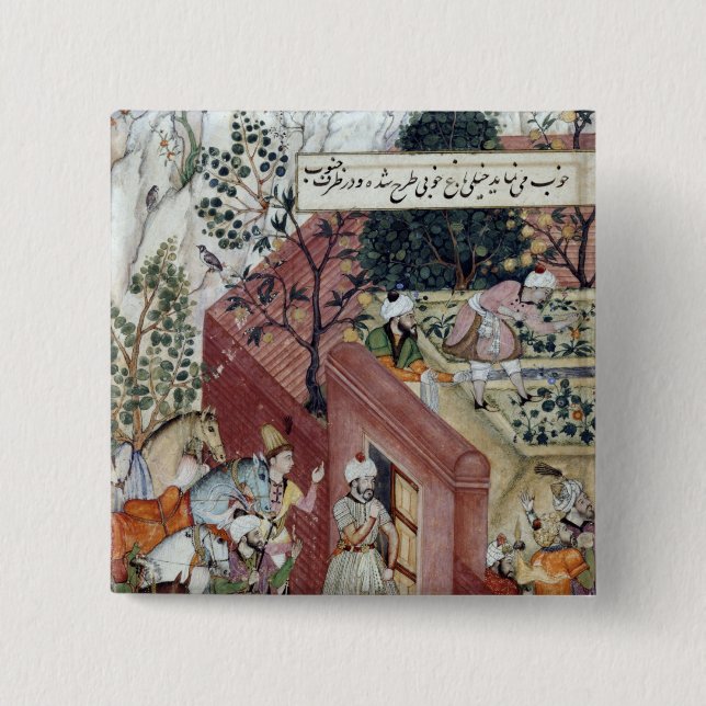 Den Mughal kejsaren Babur Knapp (Framsida)