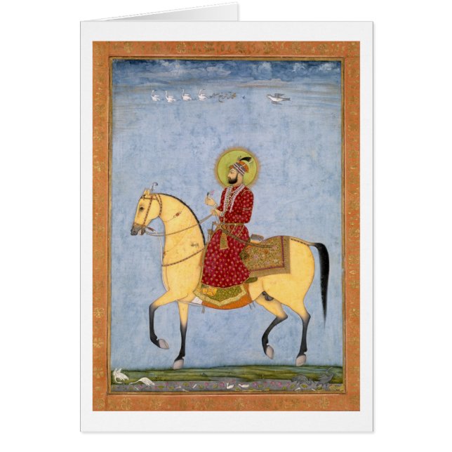 Den Mughal kejsaren Farrukhsiyar (1683-1719) Hälsningskort (Framsidan)