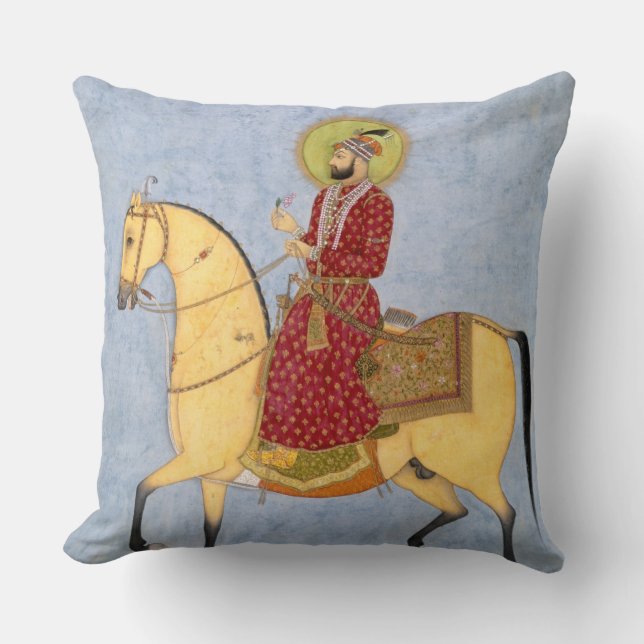 Den Mughal kejsaren Farrukhsiyar (1683-1719) Kudde (Framsida)