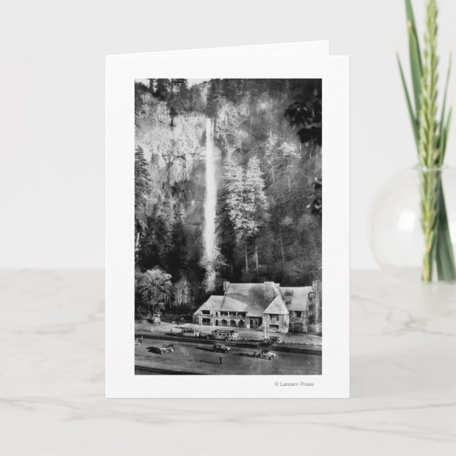 Den Multnomah nedgångar och logen fotograferar Kort (Framsida)
