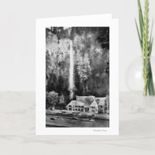 Den Multnomah nedgångar och logen fotograferar Kort