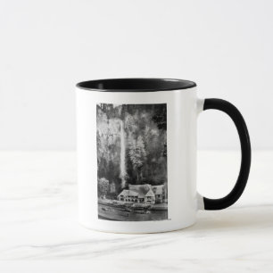 Den Multnomah nedgångar och logen fotograferar Mugg
