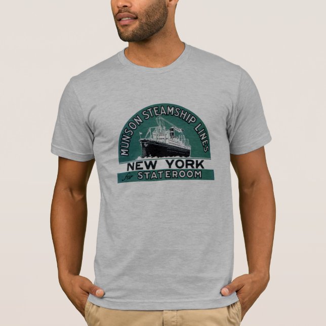 Den Munson steamshipen fodrar New York T-shirt (Framsida)