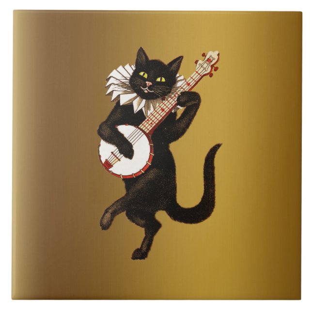 Den musikaliska katten, kakelplatta (Framsidan)