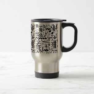 Den musikaliska symboltravel mug resemugg