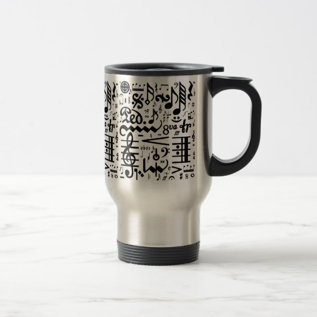 Den musikaliska symboltravel mug resemugg (Höger)