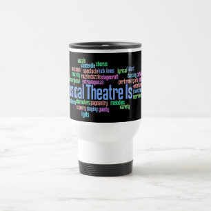 Den musikaliska theatren är travel mug resemugg
