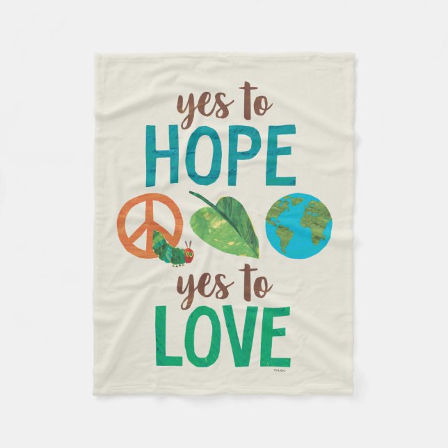 Den mycket Hungriga vattenpelaren Ja till Hope Fleecefilt (Framsidan)