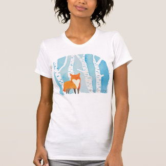 den mycket små rävvattenfärgutslagsplatsen tee shirt