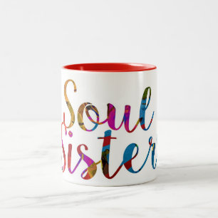 DEN MYCKET SPECIELLA **SOUL SISTER'S** TON COFFEE Två-Tonad MUGG