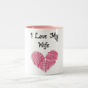 DEN MYCKET SPECIELLARE WIFE "I KÄRLEK WIFE" Två-Tonad MUGG