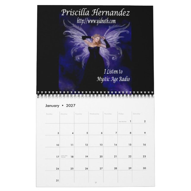 Den Mystic åldern radiosände kalendern Kalender (Jan 2027)