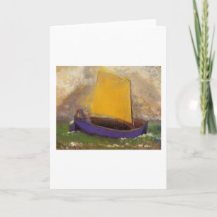 Den mystiska båten - Odilon Redon Kort