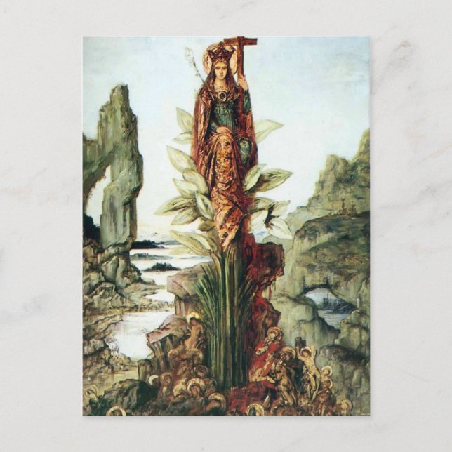 Den mystiska blomman av Gustave Moreau Vykort (Framsida)