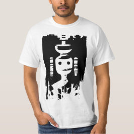 Den mystiska figur i svart och vitt (AI Art) T Shirt