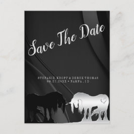 Den mystiska föreningen sparar datumet (svart snur vykort