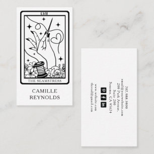 Den Mystiska Skräddarsystrar Skräddare Tarot Affär Visitkort