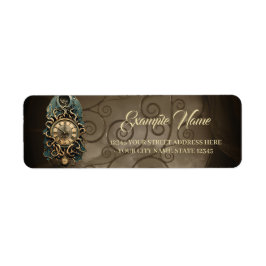 Den mystiska steampunkrörelsen returadress etikett