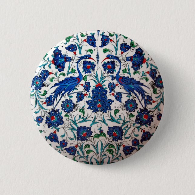 Den Mythological Heronfågeldesignen belägger med Knapp (Framsida)