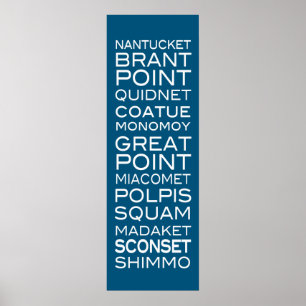 Den Nantucket ställen sätta en klocka på den Poster