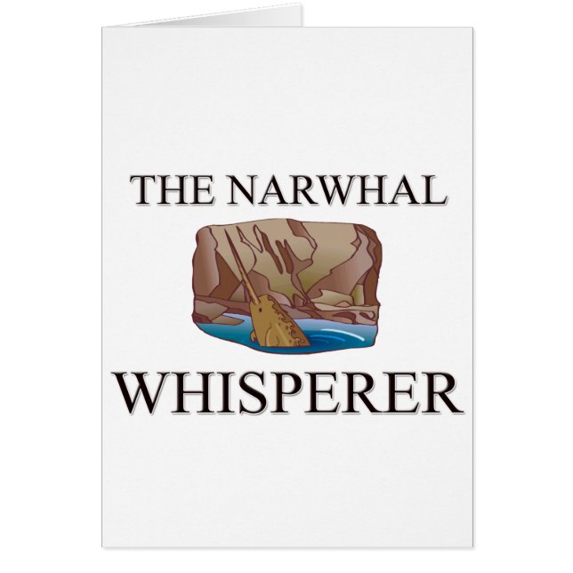 Den Narwhal whispereren Hälsningskort (Framsidan)
