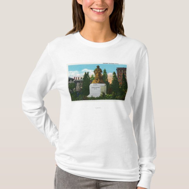 Den Nathaniel Hawthorne statyn beskådar T Shirt (Framsida)