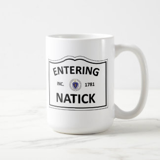 Den NATICK MASSACHUSETTS hemstaden samlas MORSOR Kaffemugg