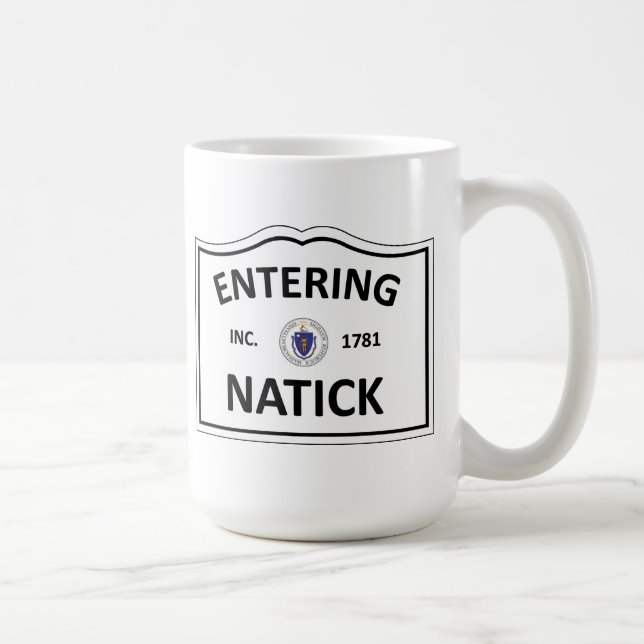 Den NATICK MASSACHUSETTS hemstaden samlas MORSOR Kaffemugg (Höger)