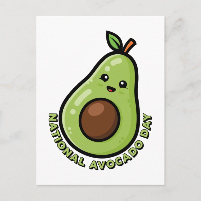 Den nationella avocado-dagen vykort (Framsida)
