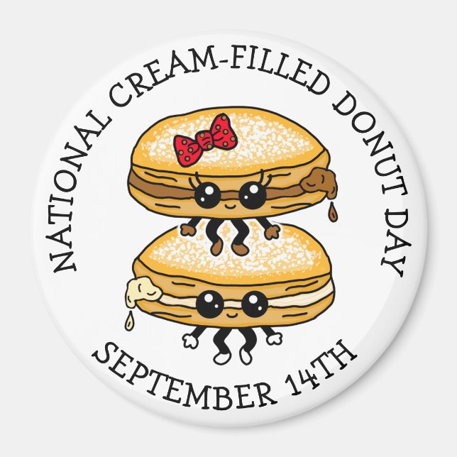 Den nationella dagen för Cream-Filled Donut - 14 s Magnet (Framsidan)