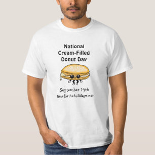 Den nationella dagen för Cream-Filled Donut - 14 s T Shirt