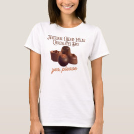Den nationella dagen för Cream-påfyllda choklad T Shirt