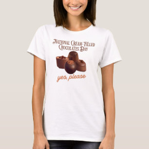 Den nationella dagen för Cream-påfyllda choklad T Shirt