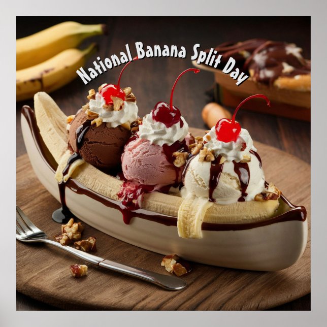 Den nationella dagen för uppdelning av Banana Poster (Framsidan)