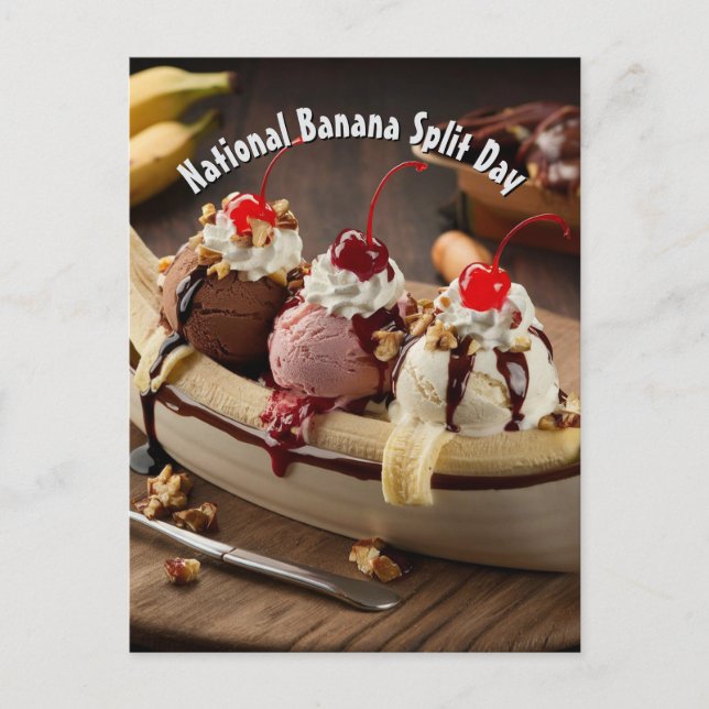 Den nationella dagen för uppdelning av Banana Vykort (Framsida)