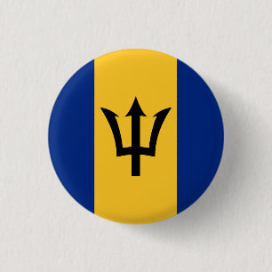 Den nationella flagga Barbados Knapp