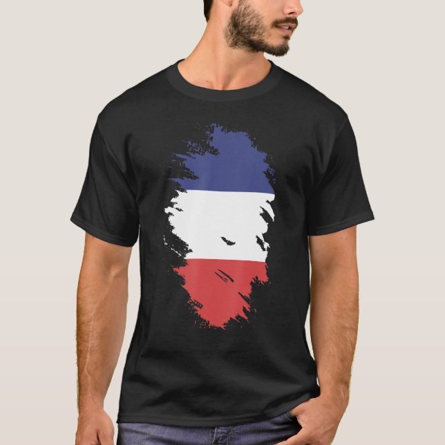 Den nationella Flagga för för manar kvinnor i Fran T Shirt (Framsida)