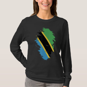 Den nationella Flagga för för manar kvinnor i Tanz T Shirt