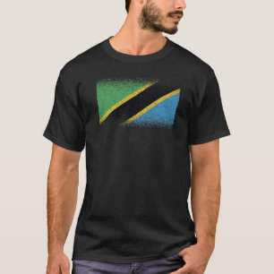 Den nationella Flagga för för manar kvinnor i Tanz T Shirt