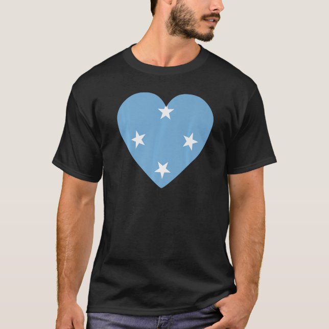 Den nationella Flagga för för manar mikronesiskt s T Shirt (Framsida)