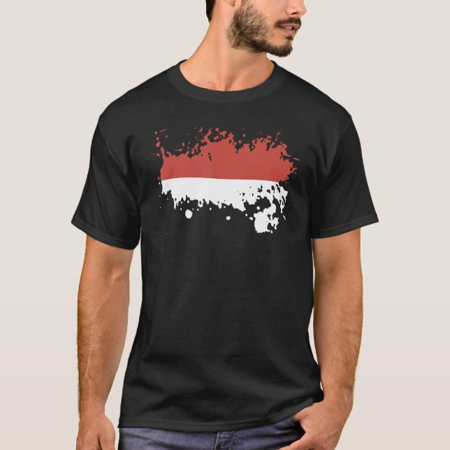 Den nationella Flagga för för manar monegaskiska k T Shirt (Framsida)