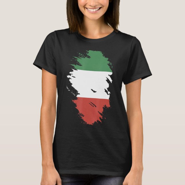 Den nationella Flagga för Italien för manar kvinno T Shirt (Framsida)