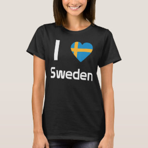 Den nationella Flagga för Sverige för manar kvinno T Shirt