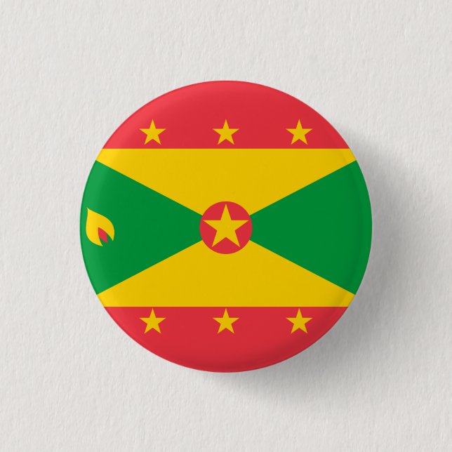 Den nationella flagga Grenada Knapp (Framsida)