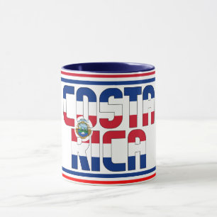 Den nationella Flagga Patriotic Coffee i Costa Ric Mugg