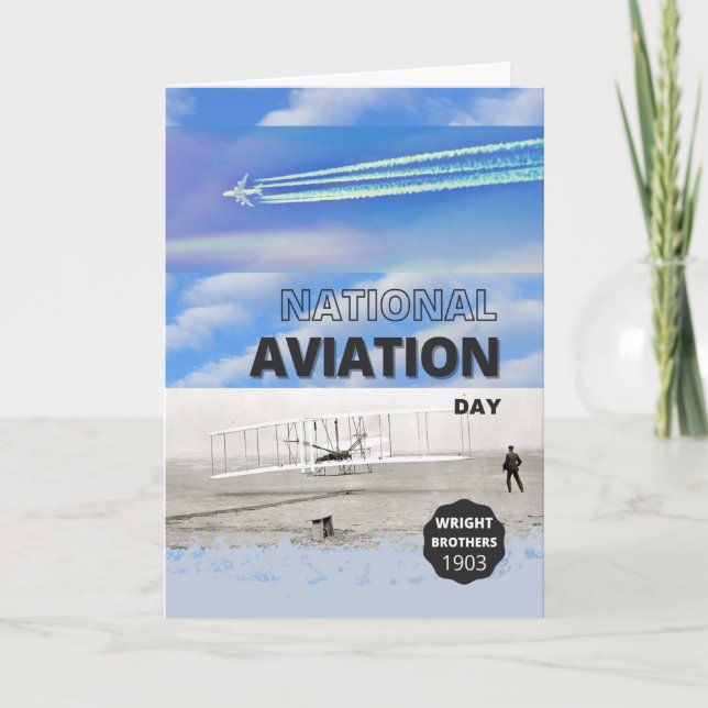 Den nationella flygdagen 19 augusti 19 Wright Brot Kort (Framsida)