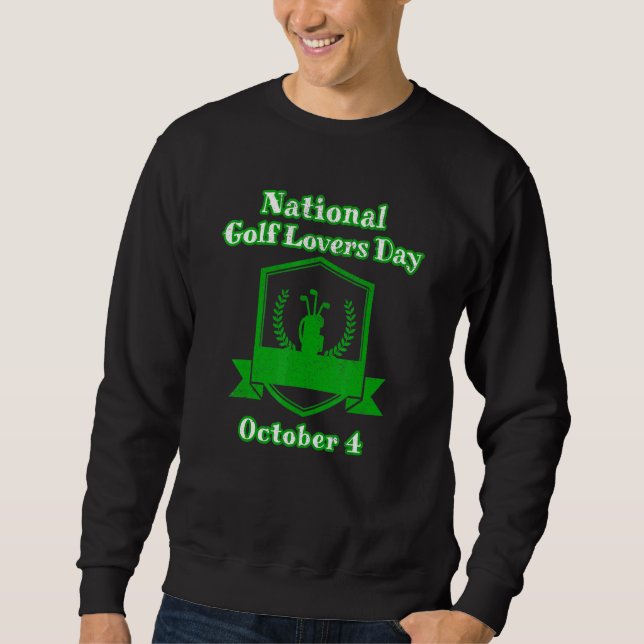 Den nationella golfdagen 4 Golfing Cou Lång Ärmad Tröja (Framsida)